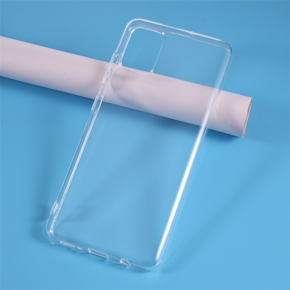 Étui TPU Doux Sans Glissement Transparent Sans Glissement Pour Samsung Galaxy A51 Couverture de Téléphone Améliorée de 2 mm