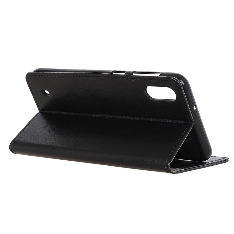 Crazy Horse Leather Wallet Case for Samsung Galaxy A01 - Black-10