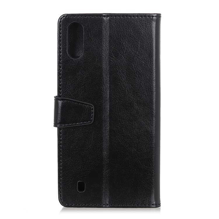 Crazy Horse Leather Wallet Case for Samsung Galaxy A01 - Black-11