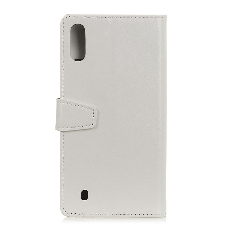 Crazy Horse Leather Wallet Case for Samsung Galaxy A01 - White-11