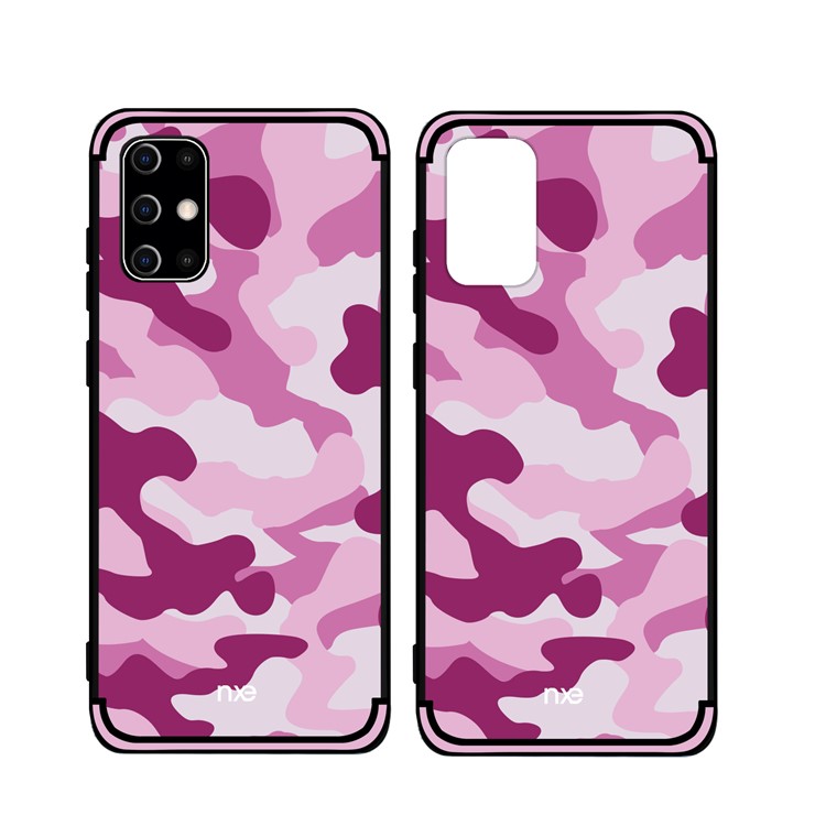 NXE for Samsung Galaxy S20 Camouflage Pattern TPU Cell Phone Cover - Pink-1