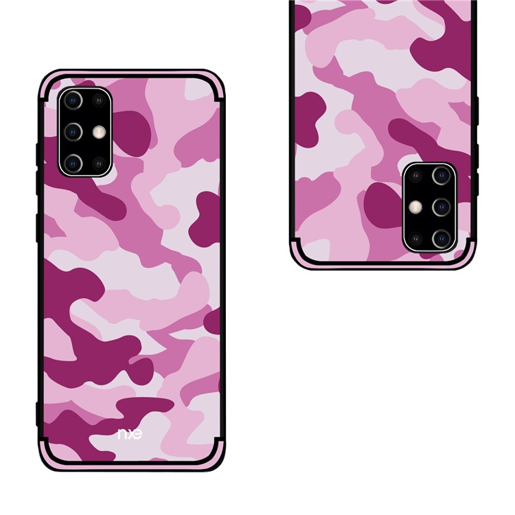 NXE for Samsung Galaxy S20 Camouflage Pattern TPU Cell Phone Cover - Pink-3