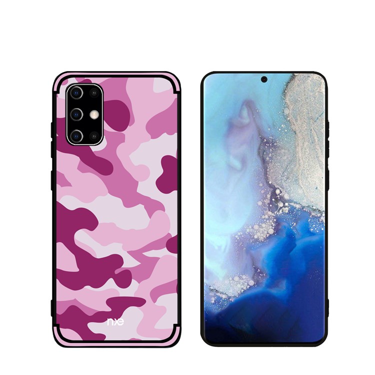 NXE for Samsung Galaxy S20 Camouflage Pattern TPU Cell Phone Cover - Pink-4