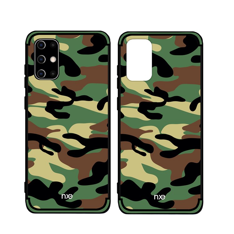 NXE for Samsung Galaxy S20 Camouflage Pattern TPU Cell Phone Cover - Army Green-1