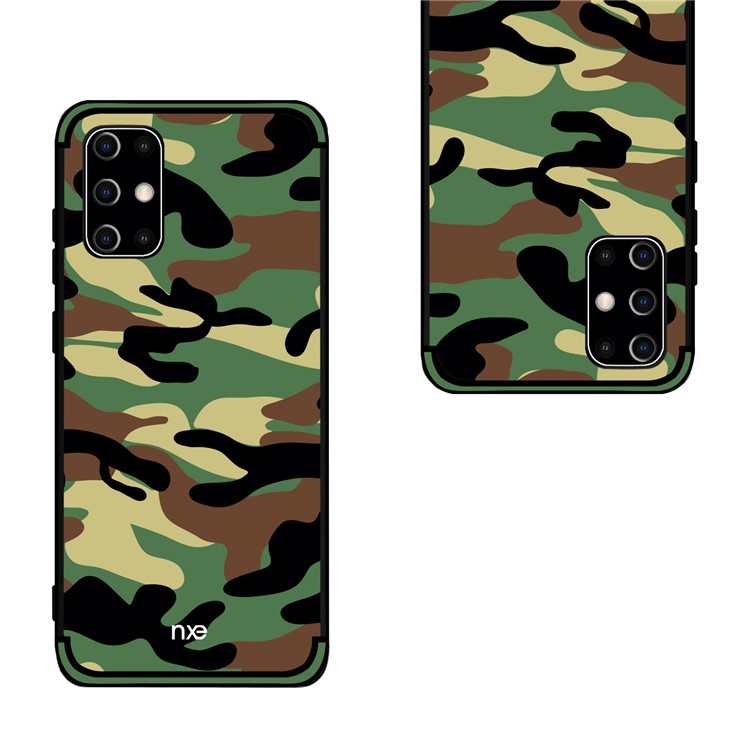 NXE for Samsung Galaxy S20 Camouflage Pattern TPU Cell Phone Cover - Army Green-3