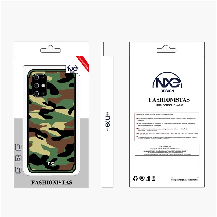 NXE for Samsung Galaxy S20 Camouflage Pattern TPU Cell Phone Cover - Army Green-6