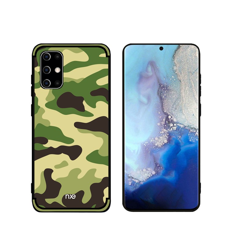 NXE for Samsung Galaxy S20 Camouflage Pattern TPU Cell Phone Cover - Light Green-4