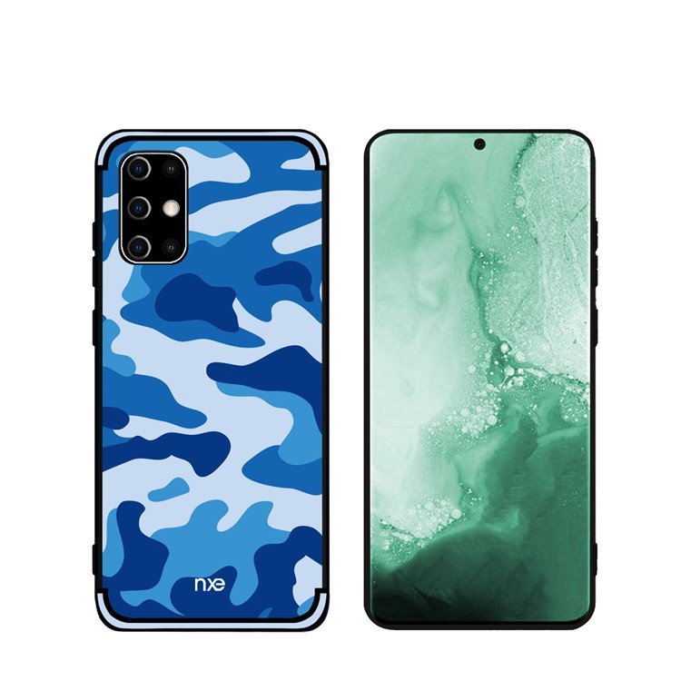 NXE for Samsung Galaxy S20 Camouflage Pattern TPU Cell Phone Cover - Blue-4