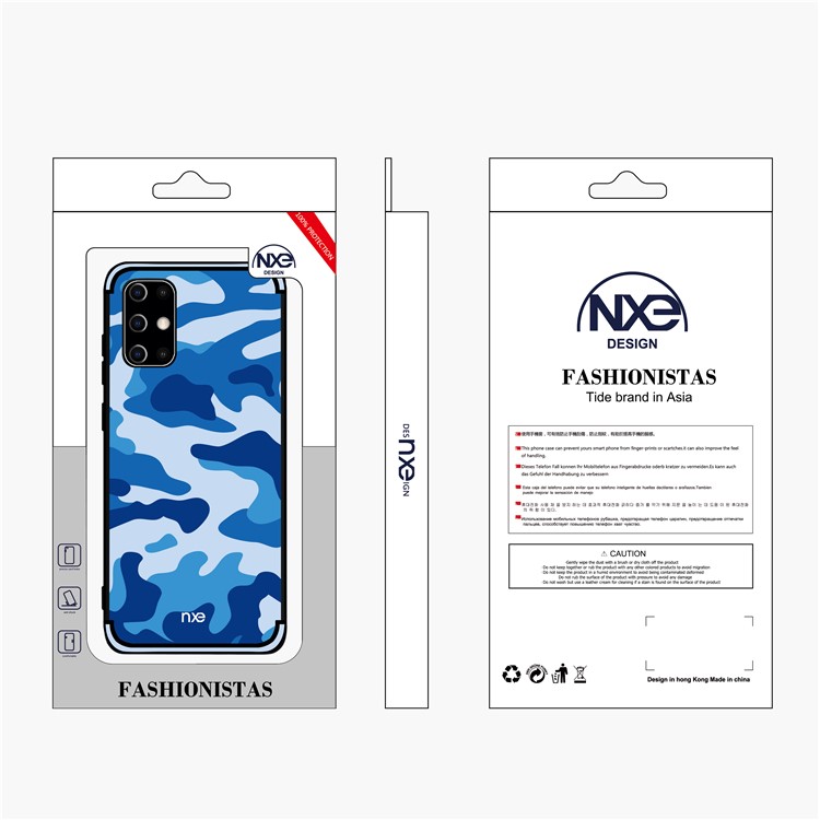 NXE for Samsung Galaxy S20 Camouflage Pattern TPU Cell Phone Cover - Blue-6