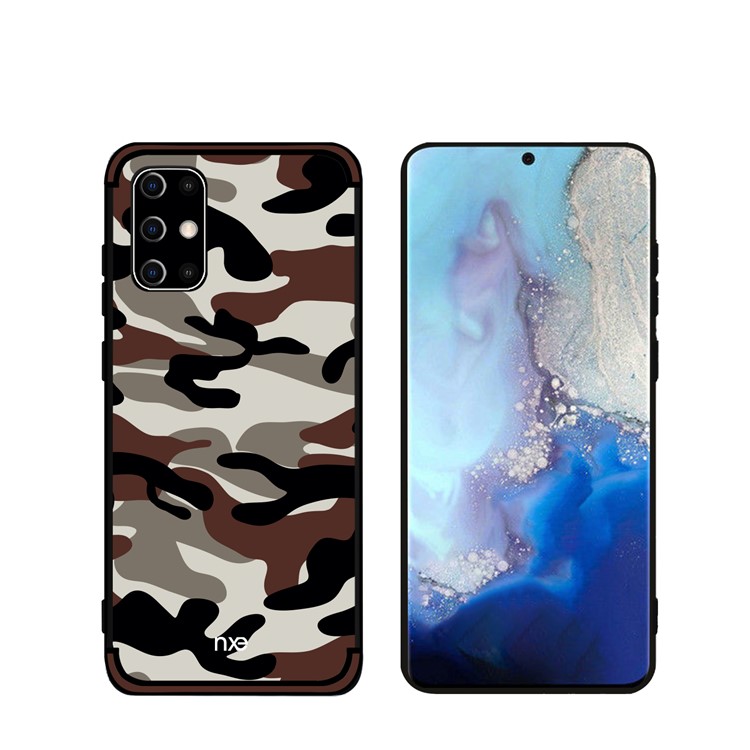 NXE for Samsung Galaxy S20 Camouflage Pattern TPU Cell Phone Cover - Coffee-4
