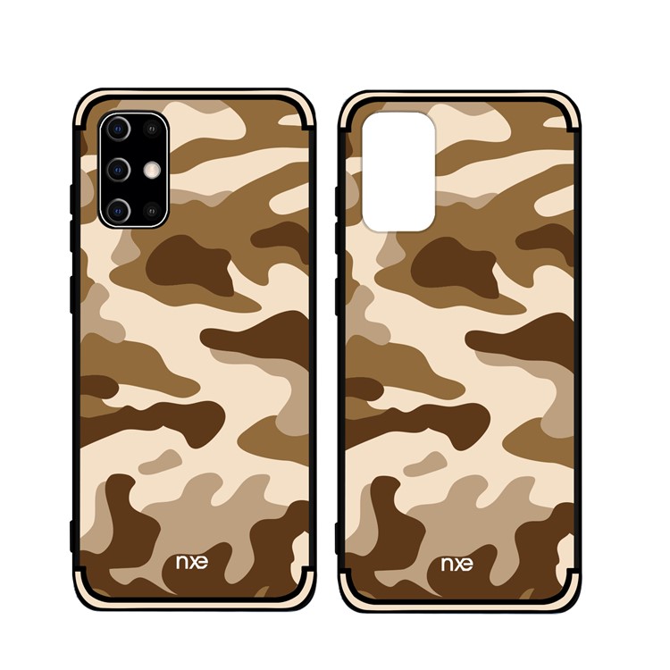 NXE Camouflage Pattern TPU Mobile Shell for Samsung Galaxy S20 Ultra - Brown-1