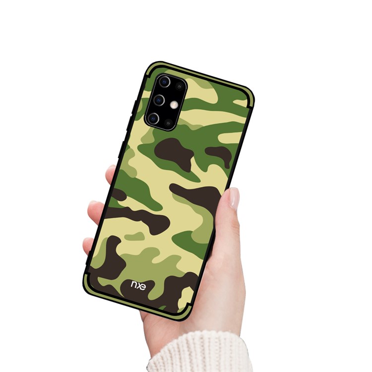 NXE Camouflage Pattern TPU Mobile Shell for Samsung Galaxy S20 Ultra - Light Green-2