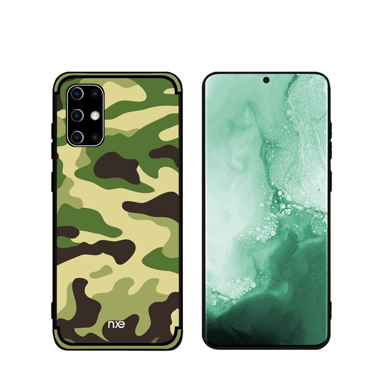 NXE Camouflage Pattern TPU Mobile Shell for Samsung Galaxy S20 Ultra - Light Green-4