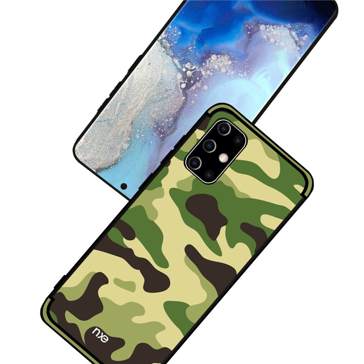 NXE Camouflage Pattern TPU Mobile Shell for Samsung Galaxy S20 Ultra - Light Green-5