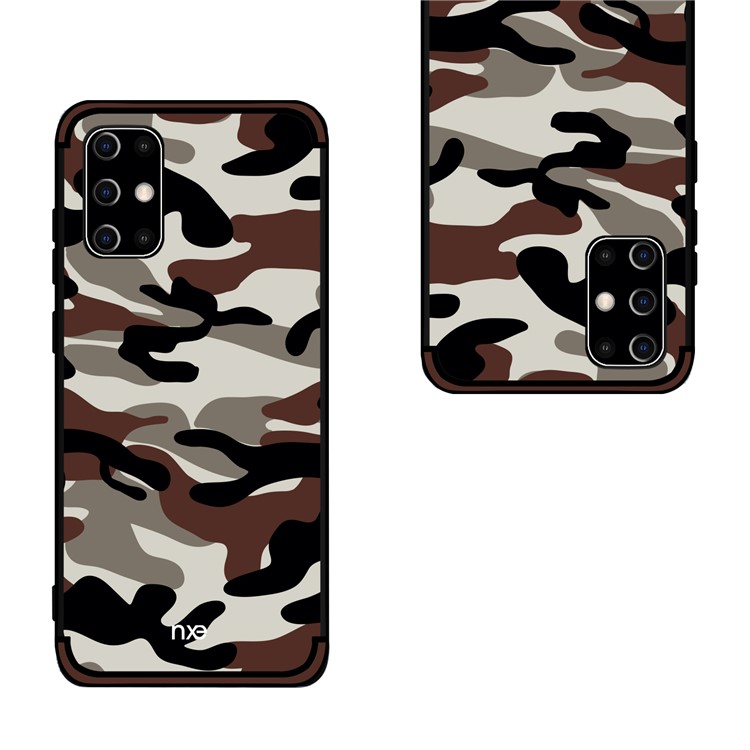 NXE Camouflage Pattern TPU Mobile Shell for Samsung Galaxy S20 Ultra - Coffee-3