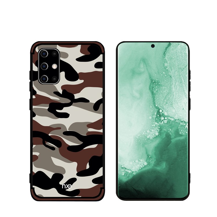 NXE Camouflage Pattern TPU Mobile Shell for Samsung Galaxy S20 Ultra - Coffee-4