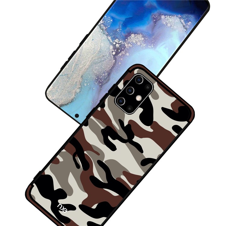 NXE Camouflage Pattern TPU Mobile Shell for Samsung Galaxy S20 Ultra - Coffee-5