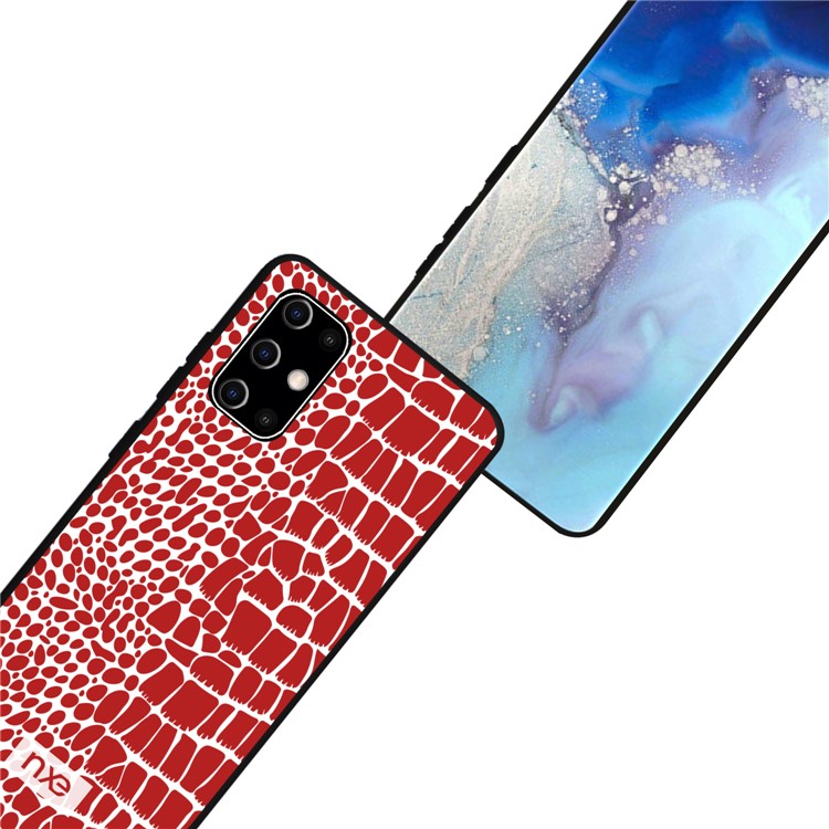 NXE Crocodile Texture PC + TPU + PU Leather Phone Cover for Samsung Galaxy S20 Plus / S20 Plus 5G - Red-5