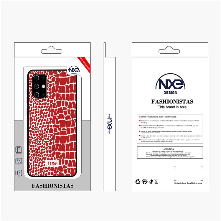 NXE Crocodile Texture PC + TPU + PU Leather Phone Cover for Samsung Galaxy S20 Plus / S20 Plus 5G - Red-6