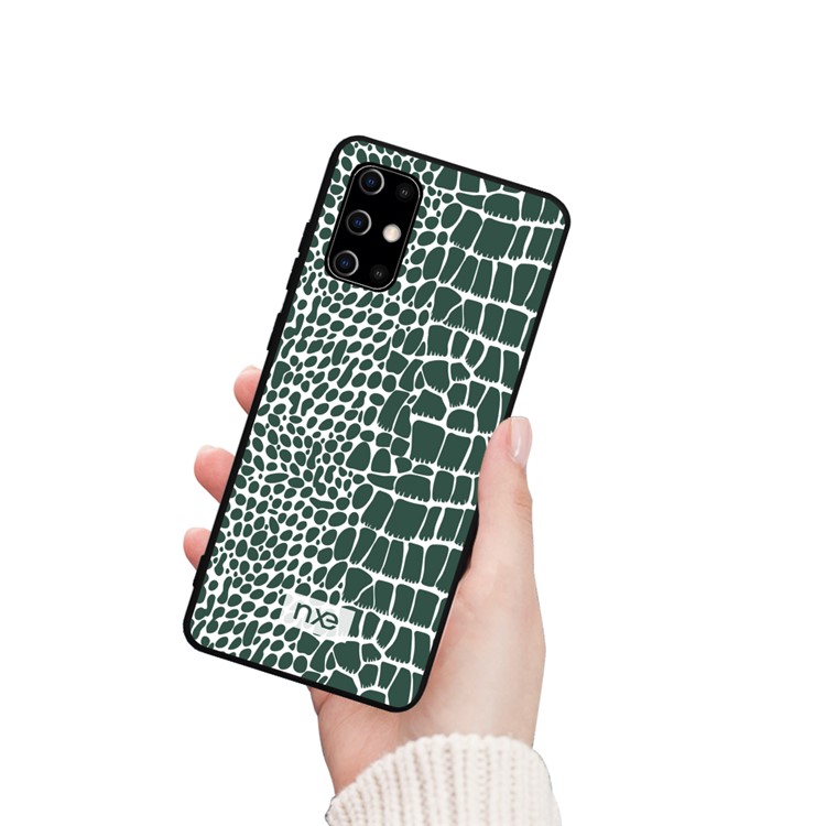 NXE Crocodile Texture PC + TPU + PU Leather Phone Cover for Samsung Galaxy S20 Plus - Green-2