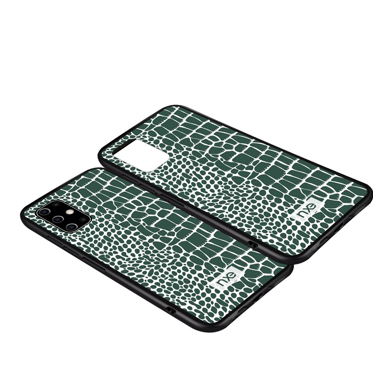 NXE Crocodile Texture PC + TPU + PU Leather Phone Cover for Samsung Galaxy S20 Plus - Green-4
