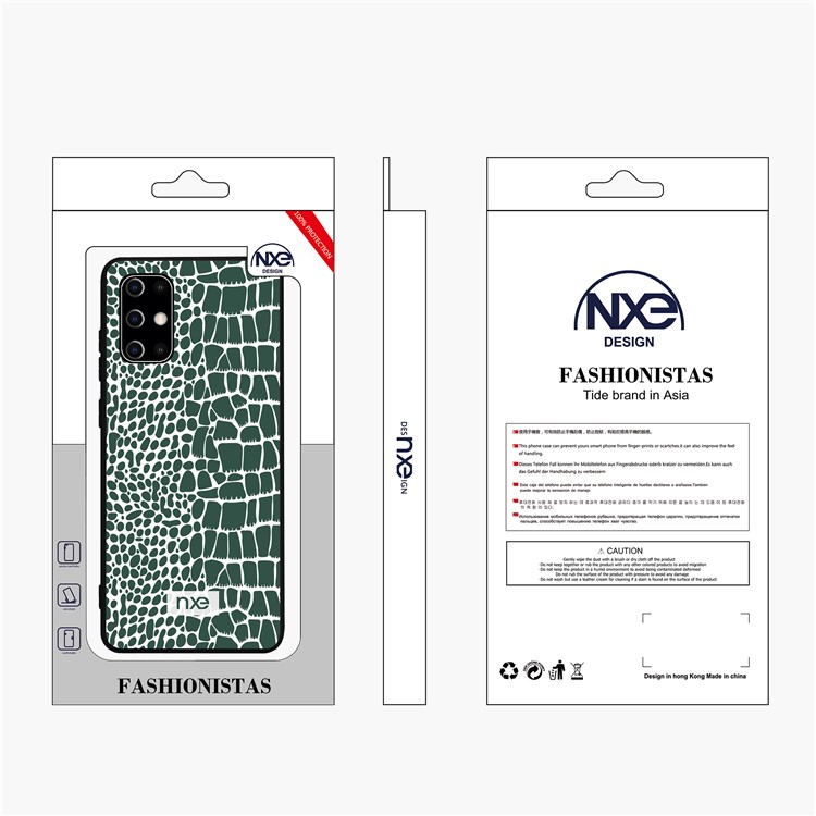 NXE Crocodile Texture PC + TPU + PU Leather Phone Cover for Samsung Galaxy S20 Plus - Green-6