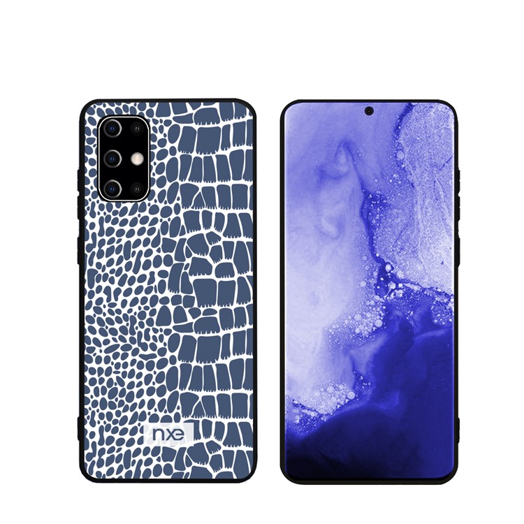 NXE Crocodile Texture PC + TPU + PU Leather Phone Cover for Samsung Galaxy S20 Plus - Blue-1