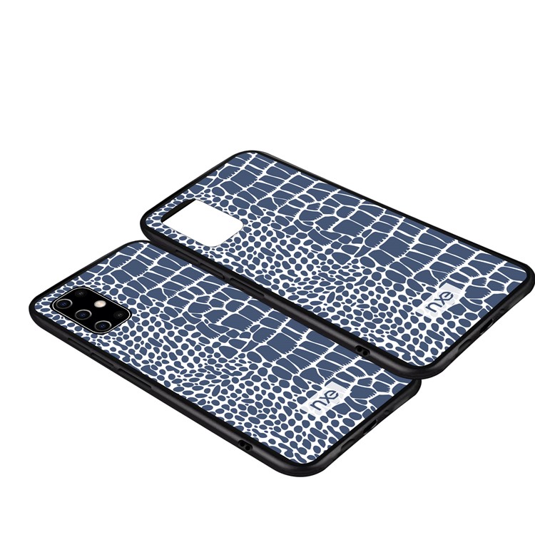 NXE Crocodile Texture PC + TPU + PU Leather Phone Cover for Samsung Galaxy S20 Plus - Blue-4