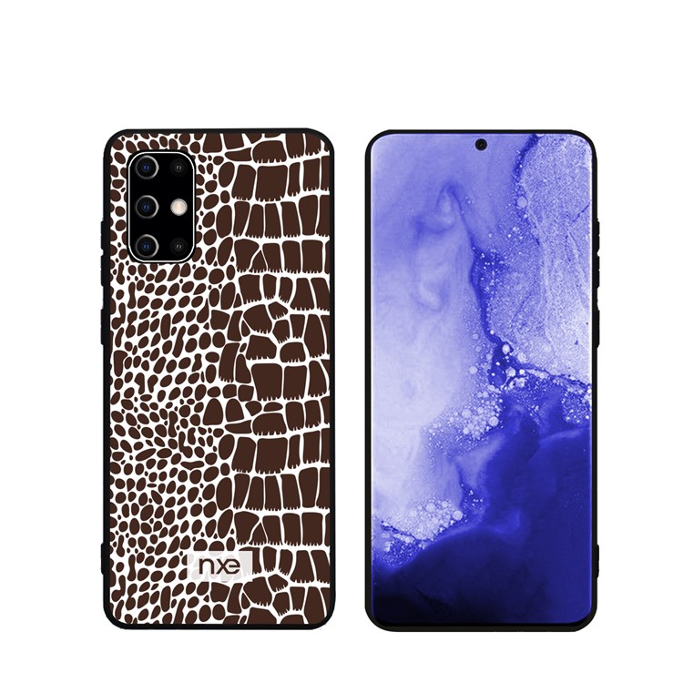 NXE Crocodile Texture PC + TPU + PU Leather Phone Cover for Samsung Galaxy S20 Plus / S20 Plus 5G - Brown-1