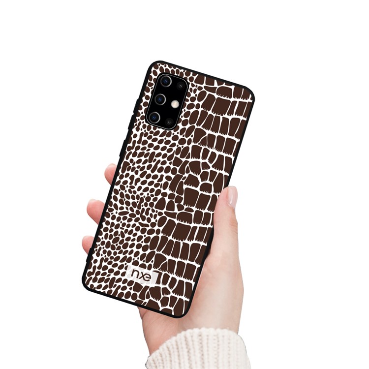 NXE Crocodile Texture PC + TPU + PU Leather Phone Cover for Samsung Galaxy S20 Plus / S20 Plus 5G - Brown-2