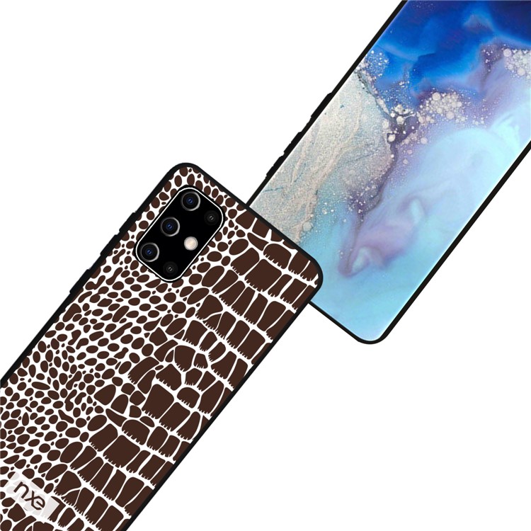 NXE Crocodile Texture PC + TPU + PU Leather Phone Cover for Samsung Galaxy S20 Plus / S20 Plus 5G - Brown-5