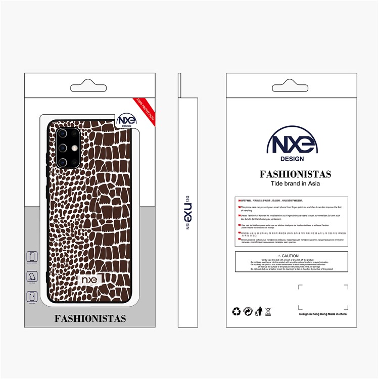 NXE Crocodile Texture PC + TPU + PU Leather Phone Cover for Samsung Galaxy S20 Plus / S20 Plus 5G - Brown-6
