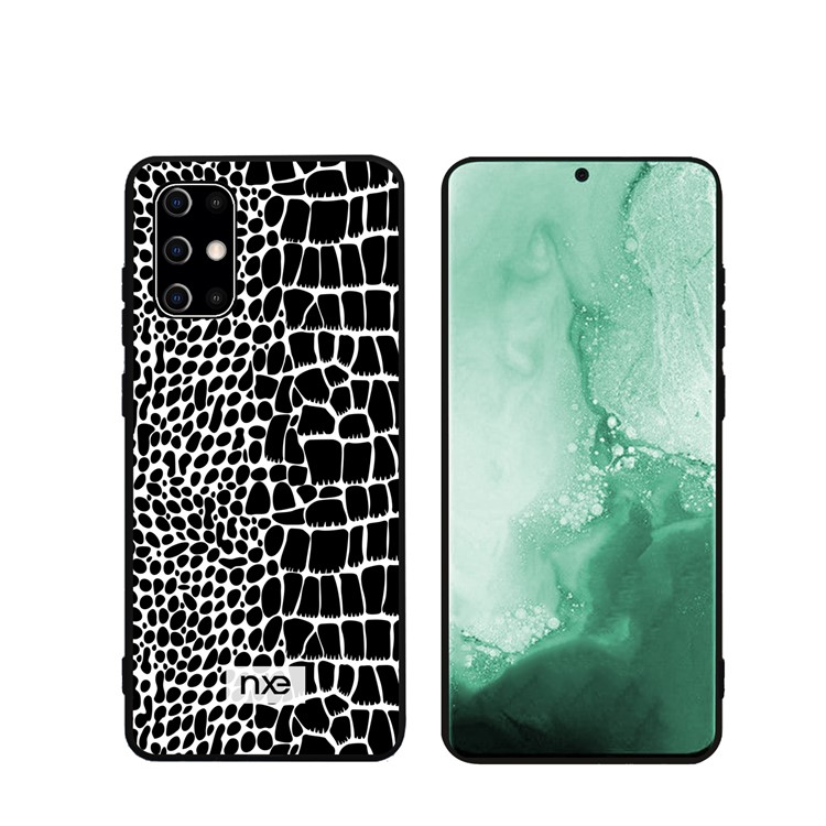 NXE Crocodile Texture PC + TPU + PU Leather Back Cover for Samsung Galaxy S20 - Black-1
