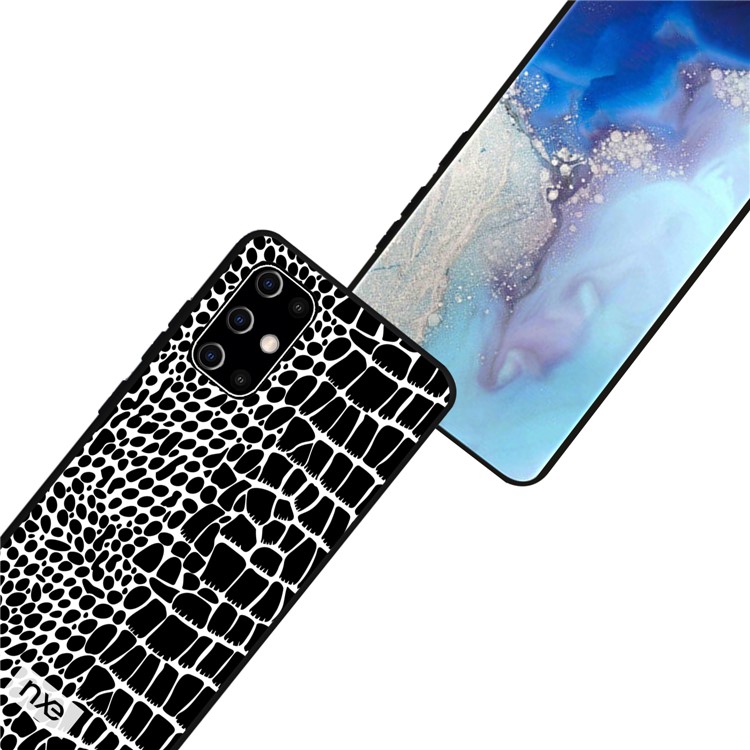 NXE Crocodile Texture PC + TPU + PU Leather Back Cover for Samsung Galaxy S20 - Black-5