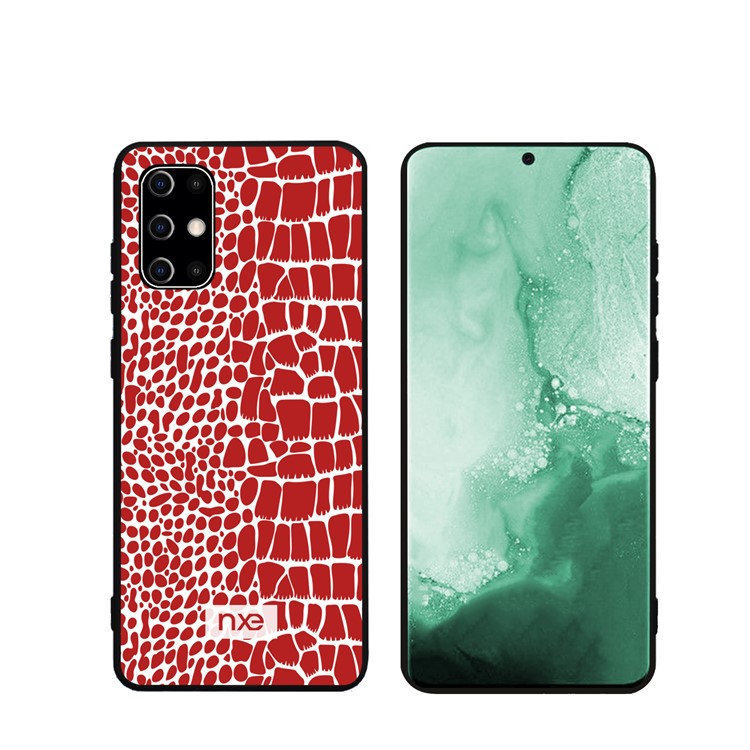 NXE Crocodile Texture PC + TPU + PU Leather Back Cover for Samsung Galaxy S20 - Red-1