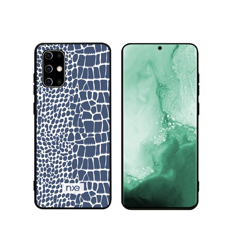 NXE Crocodile Texture PC + TPU + PU Leather Back Cover for Samsung Galaxy S20 - Blue-1