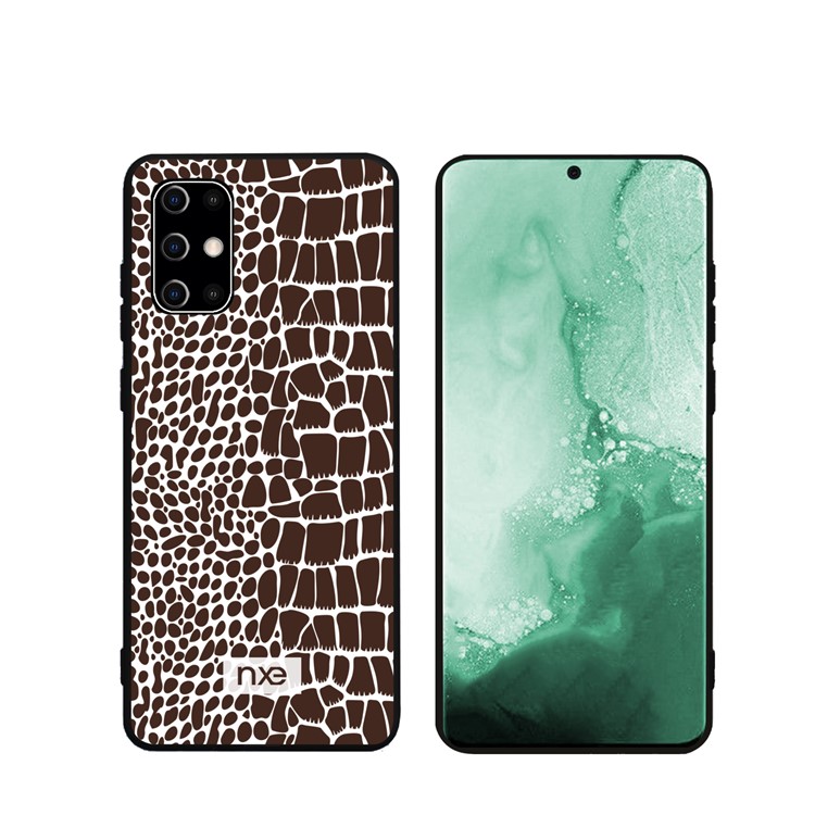 NXE Crocodile Texture PC + TPU + PU Leather Back Cover for Samsung Galaxy S20 - Brown-1