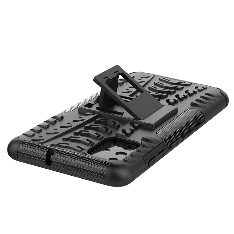 Arrefecer Padrão Pneu Caso Tablet PC + TPU Com Kickstand Para Samsung Galaxy A51 - Preto-7