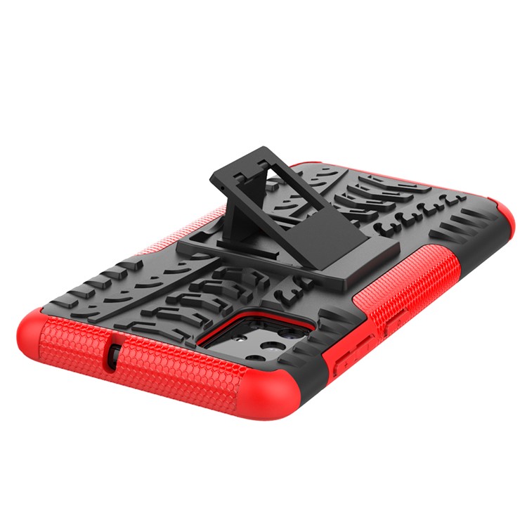 Cool Tyre Pattern PC + TPU Tablet Case with Kickstand for Samsung Galaxy A51 - Red-7