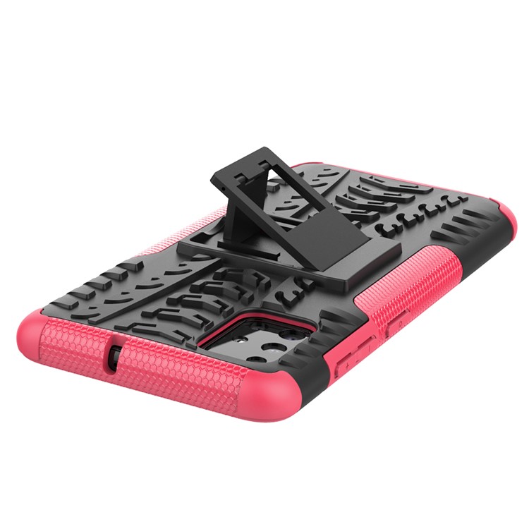 Cool Tyre Pattern PC + TPU Tablet Case with Kickstand for Samsung Galaxy A51 - Rose Gold-7