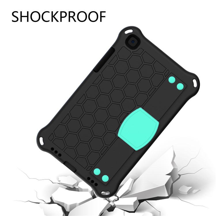 Honeycomb Texture EVA Tablet Combo Shell for Samsung Galaxy Tab A 8.0 Wi-Fi (2019) SM-T290 T295 - Black/Cyan-2