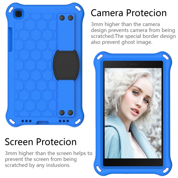 Honeycomb Texture EVA Tablet Combo Shell for Samsung Galaxy Tab A 8.0 Wi-Fi (2019) SM-T290 T295 - Blue/Black-1