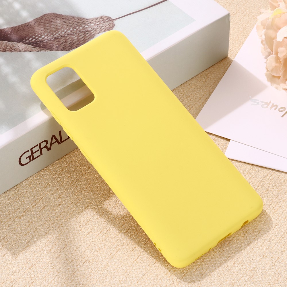 Shockrpoof Anti-arranhão à Prova de Poeira Líquido Capa de Silicone Para a Samsung Galaxy A51 - Amarelo-4