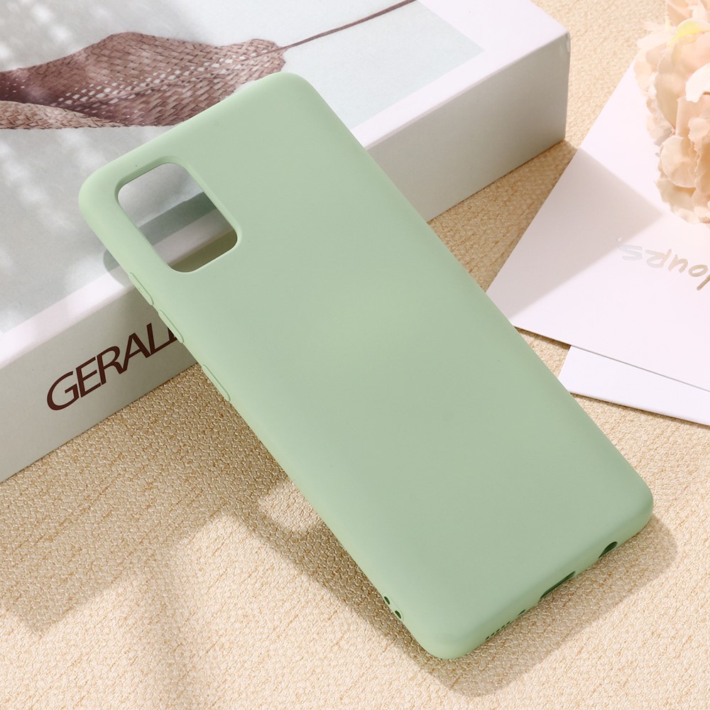 Shockrpoof Coperchio di Silicone Liquido Anti-scratch Per la Polvere Per Samsung Galaxy A51 - Verde-4