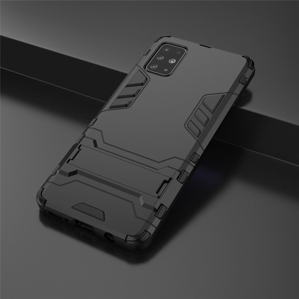 Cool Guard PC + TPU Hybrid Casing Con Cavalletto Per Samsung Galaxy A51 - Nero