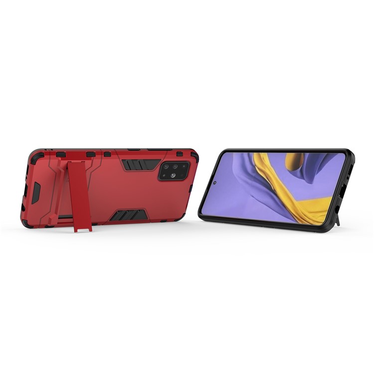 Cool Guard PC + TPU Hybrid Casing Con Cavalletto Per Samsung Galaxy A51 - Rosso