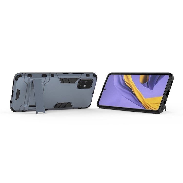 Cool Guard PC + TPU Hybrid Casing with Kickstand for Samsung Galaxy A51 - Blue-4