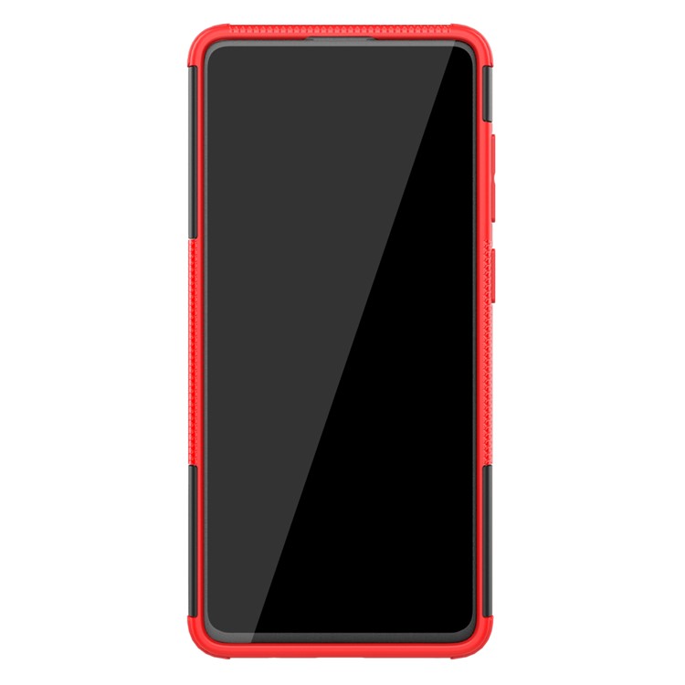 Anti-slip PC + TPU Hybrid Case with Kickstand for Samsung Galaxy A71 - Red-4