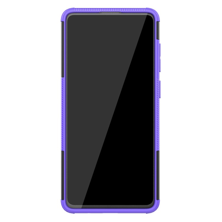 Anti-slip-pc + Tpu-hybridfall Mit Kickstand Für Samsung Galaxy A71 - Violett-3