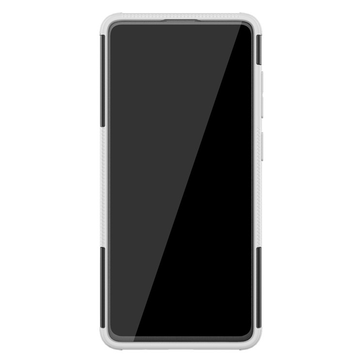 Anti-slip PC + TPU Hybrid Case with Kickstand for Samsung Galaxy A71 - White-4